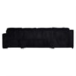 Pemberly Row 5-Piece Fabric Sectional with Chaise in Midnight Black