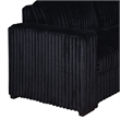 Pemberly Row 5-Piece Fabric Sectional with Chaise in Midnight Black