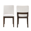 Pemberly Row Upholstered Dining Chairs in Beige (Set of 2)