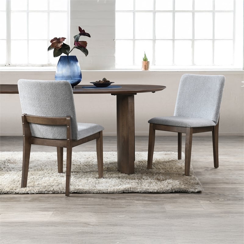 Pemberly Row Upholstered Dining Chairs in Gray (Set of 2)