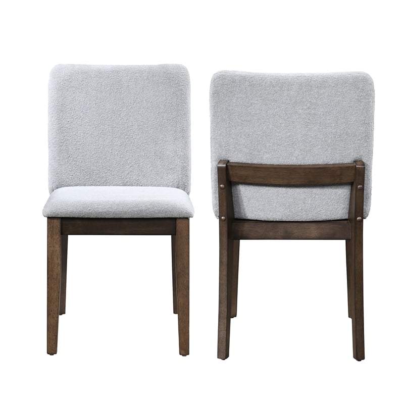 Pemberly Row Upholstered Dining Chairs in Gray (Set of 2)