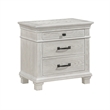 Pemberly Row 3-Drawer Wood Nightstand in Light Misty Gray