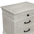 Pemberly Row 3-Drawer Wood Nightstand in Light Misty Gray