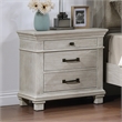 Pemberly Row 3-Drawer Wood Nightstand in Light Misty Gray