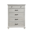 Pemberly Row 5Pc Wood Cal King Bedroom Set with Chest in Gray Pine
