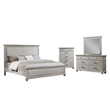 Pemberly Row 4Pc Wood Queen Bedroom Set with Chest in Gray Pine