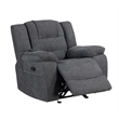 Pemberly Row Chenille Glider Recliner in Ultra-Soft Dark Gray Fabric