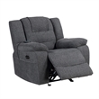 Pemberly Row Chenille Power Glider Recliner in Dark Gray