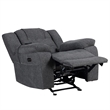 Pemberly Row Chenille Power Glider Recliner in Dark Gray