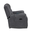 Pemberly Row Chenille Power Glider Recliner in Dark Gray