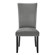 Pemberly Row Modern Gray Upholstered Wood Dining Chair (Set of 6)