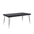 Pemberly Row 5-Piece Dining Set with Upholstered Chairs and Black Table