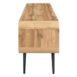 Pemberly Row Wood Low Profile TV Console in Natural Oak Finish