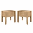 Pemberly Row Thayer Wood 1-Drawer End Table in Natural Finish (Set of 2)