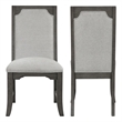 Pemberly Row Dining Side Chairs in Gray Finish (Set of 2)