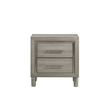 Pemberly Row 4Pc King Bedroom Set with Nightstand in Grey Wood Finish