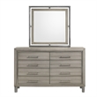 Pemberly Row 5Pc Wood Cal King Bedroom Set w Chest in Gray