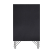 Pemberly Row Rubberwood 2 Drawer Nightstand in Ebony Black
