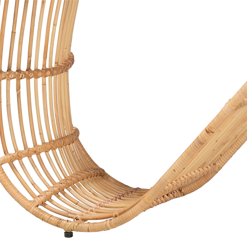 Pemberly Row Araceli S-Curve Console Table with Laminated Rattan Top