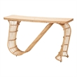 Pemberly Row Araceli S-Curve Console Table with Laminated Rattan Top