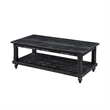 Pemberly Row 3-Piece Pine Occasional Table Set in Distressed Black