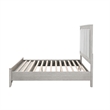 Pemberly Row Fiona Queen Upholstered Storage Bed in Mist Gray with Oak Veneer