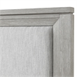 Pemberly Row Fiona Queen Upholstered Storage Bed in Mist Gray with Oak Veneer
