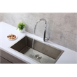 Pemberly Row Stainless Steel Kitchen Faucet in Chrome with Pull Down Sprayer