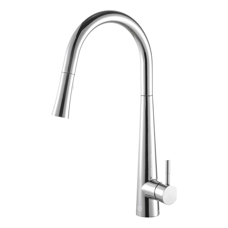 Pemberly Row Stainless Steel Kitchen Faucet in Chrome with Pull Down Sprayer