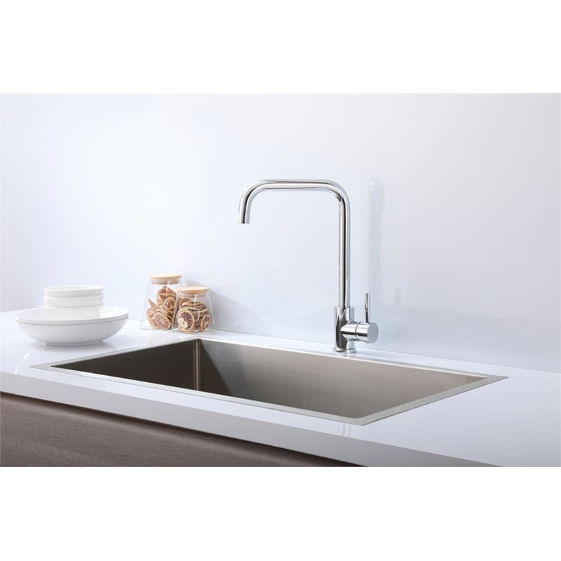 Pemberly Row Stainless Steel Kitchen Faucet in Chrome with UPC Certification