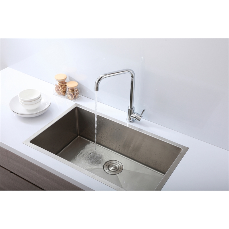 Pemberly Row Stainless Steel Kitchen Faucet in Chrome with UPC Certification