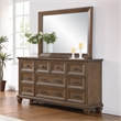 Pemberly Row 2-Piece Wood Dresser with Mirror in Vintage Mocha