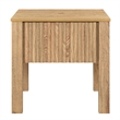 Pemberly Row Wood 1-Drawer End Table with Reeded Accents in Natural Oak