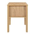 Pemberly Row Wood 1-Drawer End Table with Reeded Accents in Natural Oak
