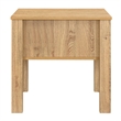 Pemberly Row Wood 1-Drawer End Table with Reeded Accents in Natural Oak
