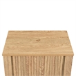 Pemberly Row Wood 1-Drawer End Table with Reeded Accents in Natural Oak