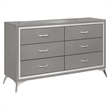 Pemberly Row 3-Pc Wood Bedroom Set with Dresser in Gray Finish