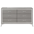 Pemberly Row 3-Pc Wood Bedroom Set with Dresser in Gray Finish