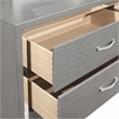Pemberly Row 3-Pc Wood Bedroom Set with Dresser in Gray Finish