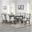 Pemberly Row 7-Piece Wood Dining Set with Extendable Table in Gray