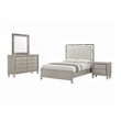 Pemberly Row 4-Piece Queen Bedroom Set in Gray Wood and Ash Laminate