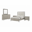 Pemberly Row 5-Piece Wood Queen Bedroom Set with 2 Nightstands in Gray