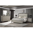Pemberly Row 5-Piece Wood Queen Bedroom Set with 2 Nightstands in Gray