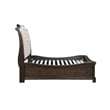 Pemberly Row Wood Queen Upholstered Sleigh Bed with Walnut Finish