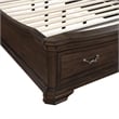 Pemberly Row Wood Queen Upholstered Sleigh Bed with Walnut Finish