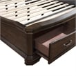 Pemberly Row Wood Queen Upholstered Sleigh Bed with Walnut Finish