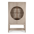 Pemberly Row Curio Cabinet with Touch Lighting and Glass Dusty Rose Finish