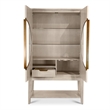 Pemberly Row Curio Cabinet with Touch Lighting and Glass Dusty Rose Finish