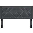 Pemberly Row Upholstered Linen Headboard in Gray for Full/Queen Bed
