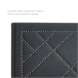 Pemberly Row Upholstered Linen Headboard in Gray for Full/Queen Bed